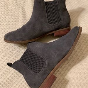 Toms Charcoal Grey Suede Booties